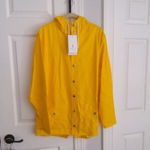 RAINS💥New💥Yellow Hooded Raincoat